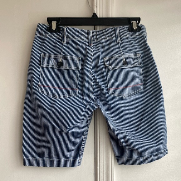 Boden Engineer Blue and white Stripe Shorts size 12 - Picture 2 of 5